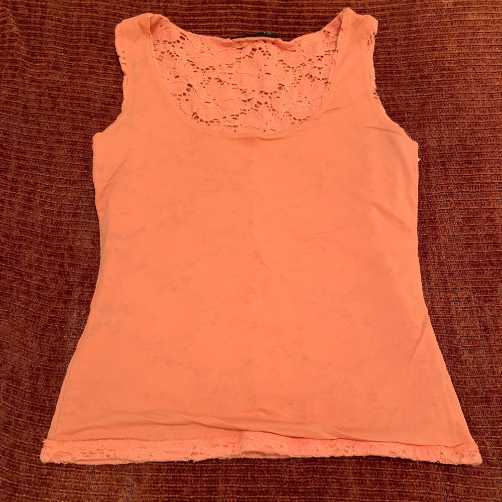 Orange Floral Tank Top - Picture 5 of 11
